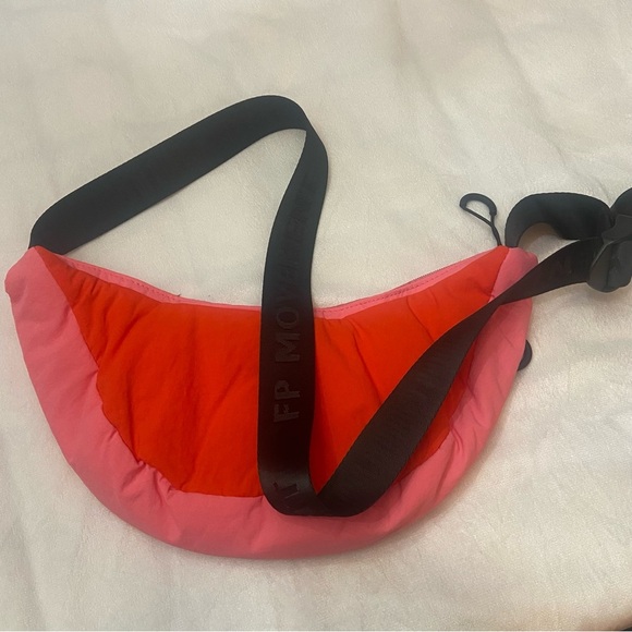 New! FP Movement by Free People Pink Nothin But Net Sling Belt Bag - Picture 4 of 8